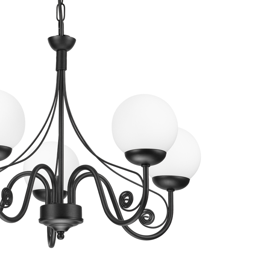 Brilagi - LED Lestenec na verigi COTTAGE 5xG9/40W/230V črna/bela