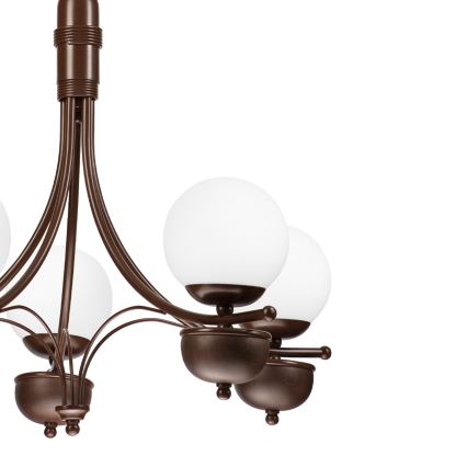 Brilagi - LED Lestenec na verigi COTTAGE 5xG9/40W/230V hrast/bela