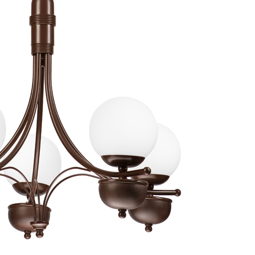 Brilagi - LED Lestenec na verigi COTTAGE 5xG9/40W/230V hrast/bela