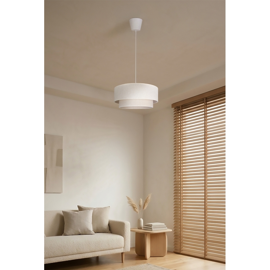 Brilagi - LED lestenec na vrvi BOHO ECO 1xE27/10W/230V premer 40 cm krem
