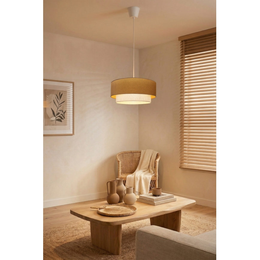 Brilagi - LED lestenec na vrvi BOHO ECO 1xE27/10W/230V Ø 40 cm bež/krem