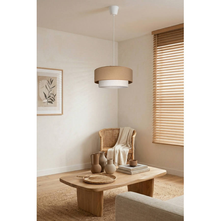 Brilagi - LED lestenec na vrvi BOHO ECO 1xE27/10W/230V Ø 40 cm bež/krem