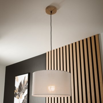 Brilagi - LED Lestenec na vrvici ANTHONY 1xE27/60W/230V hrast/bela