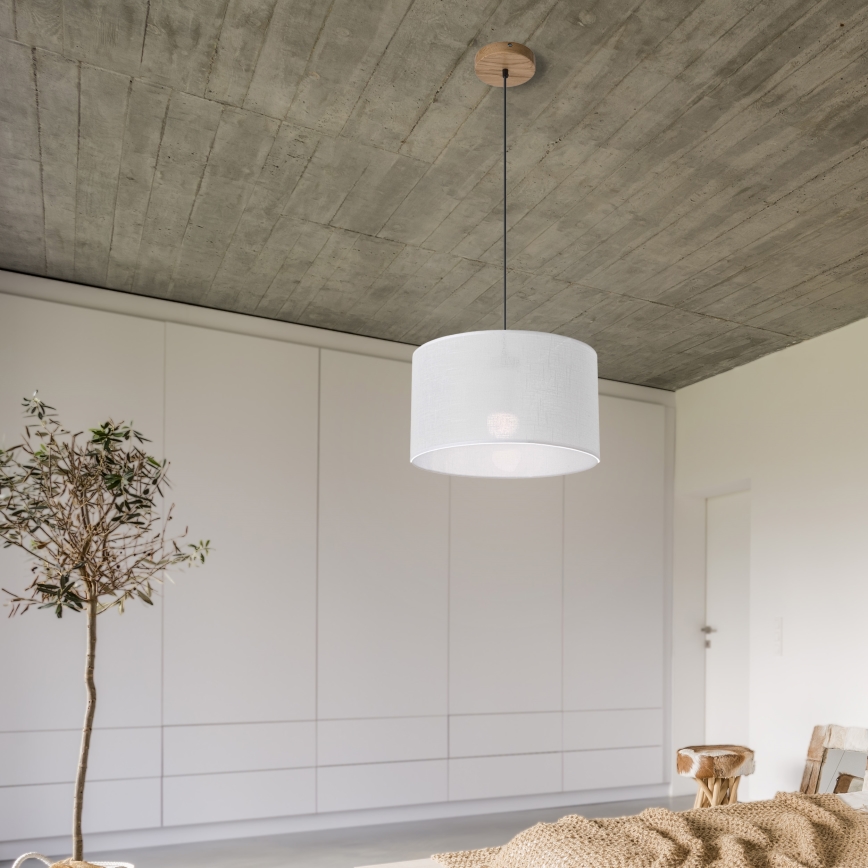 Brilagi - LED Lestenec na vrvici ANTHONY 1xE27/60W/230V hrast/bela
