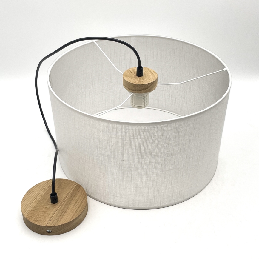 Brilagi - LED Lestenec na vrvici ANTHONY 1xE27/60W/230V hrast/bela