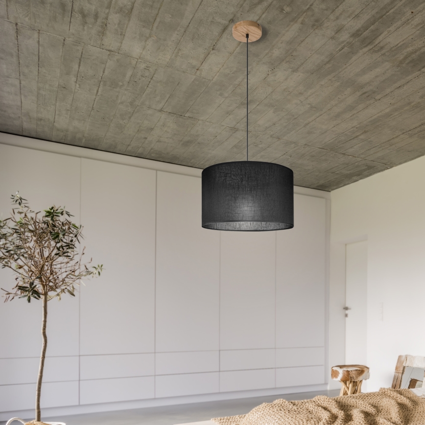 Brilagi - LED Lestenec na vrvici ANTHONY 1xE27/60W/230V hrast/črna