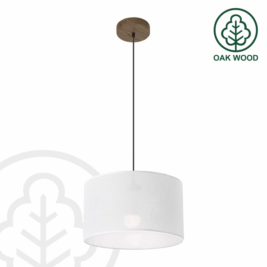 Brilagi - LED Lestenec na vrvici ANTHONY 1xE27/60W/230V hrast oreh/bela