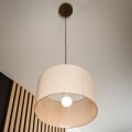 Brilagi - LED Lestenec na vrvici ANTHONY 1xE27/60W/230V hrast oreh/bež