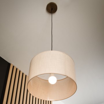 Brilagi - LED Lestenec na vrvici ANTHONY 1xE27/60W/230V hrast oreh/bež