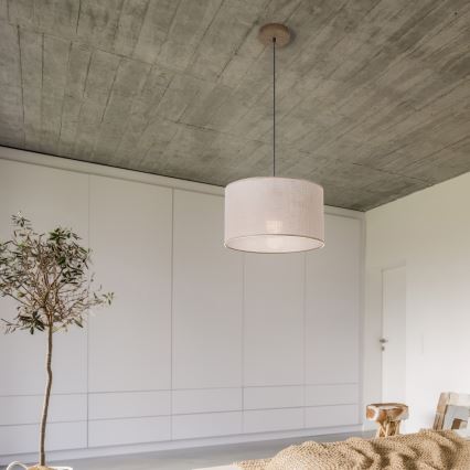 Brilagi - LED Lestenec na vrvici ANTHONY 1xE27/60W/230V hrast oreh/bež