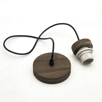 Brilagi - LED Lestenec na vrvici ANTHONY 1xE27/60W/230V hrast oreh/črna