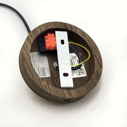 Brilagi - LED Lestenec na vrvici ANTHONY 1xE27/60W/230V hrast oreh/črna