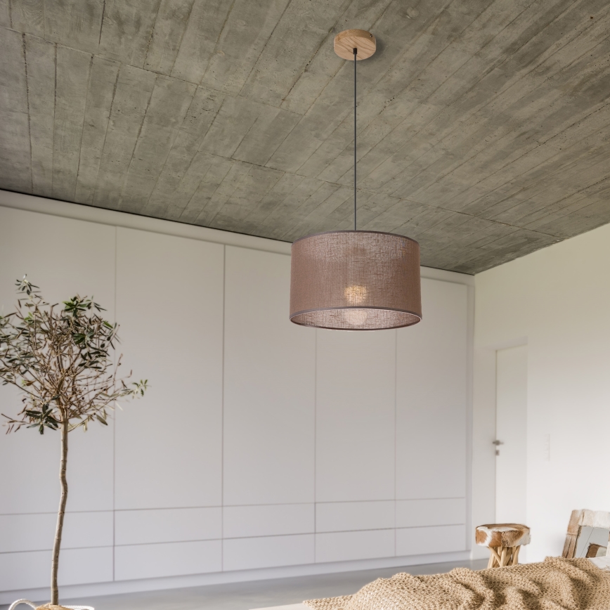 Brilagi - LED Lestenec na vrvici ANTHONY 1xE27/60W/230V hrast/rjava
