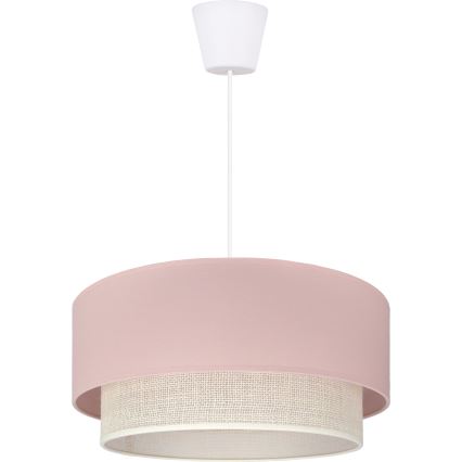 Brilagi - LED lestenec na vrvici BOHO BOBO 1xE27/10W/230V Ø 40 cm rožnata/kremna