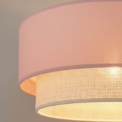 Brilagi - LED lestenec na vrvici BOHO BOBO 1xE27/10W/230V Ø 40 cm rožnata/kremna