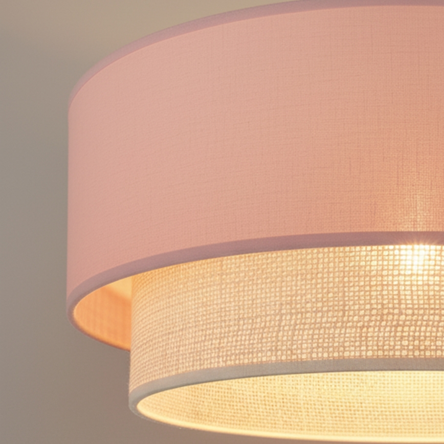 Brilagi - LED lestenec na vrvici BOHO BOBO 1xE27/10W/230V Ø 40 cm rožnata/kremna