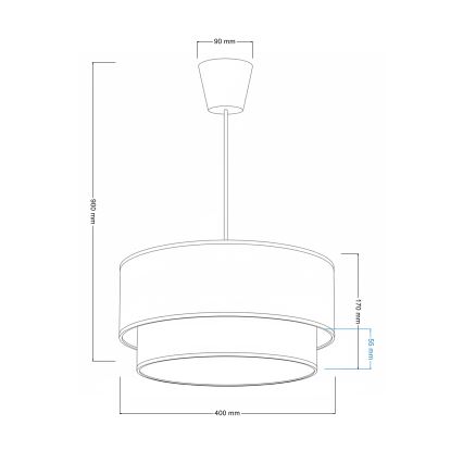 Brilagi - LED lestenec na vrvici BOHO BOBO 1xE27/10W/230V Ø 40 cm rožnata/kremna