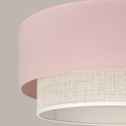 Brilagi - LED lestenec na vrvici BOHO BOBO 1xE27/60W/230V Ø 40 cm rožnata/kremna