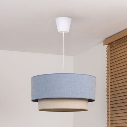 Brilagi - LED lestenec na vrvici BOHO ECO 1xE27/10W/230V, premer 40 cm, modra/kremna