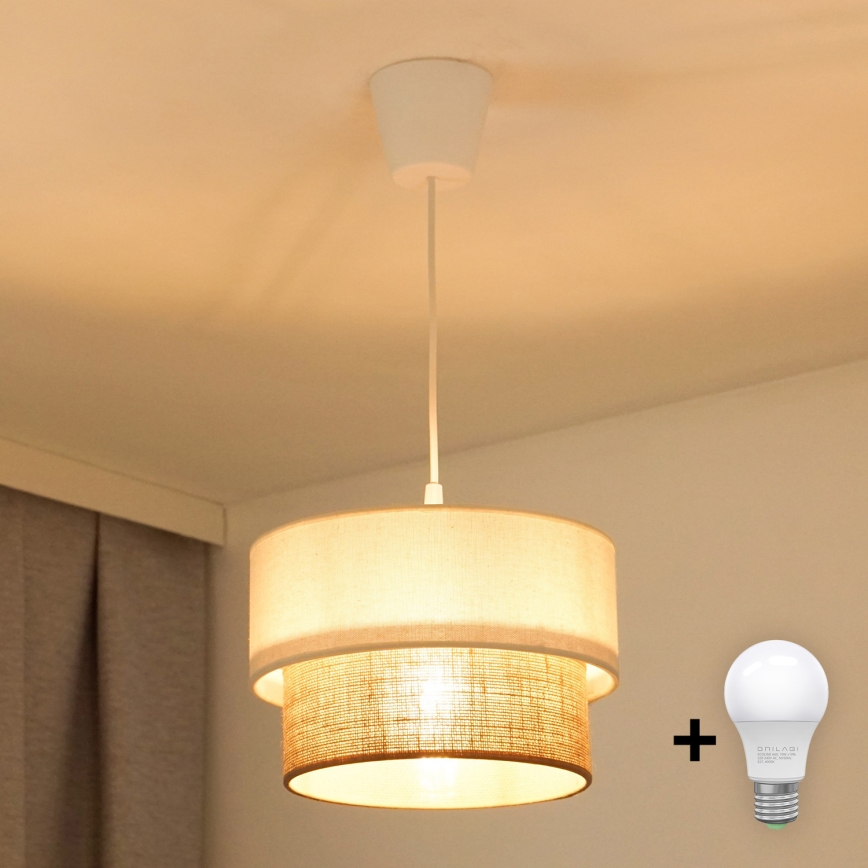 Brilagi - LED Lestenec na vrvici BOHO STYLE 1xE27/15W/230V pr. 25 cm