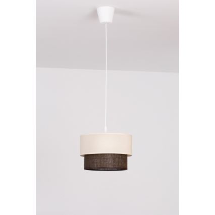 Brilagi - LED lestenec na vrvici BOHO STYLE 1xE27/15W/230V premer 25 cm kremna/rjava