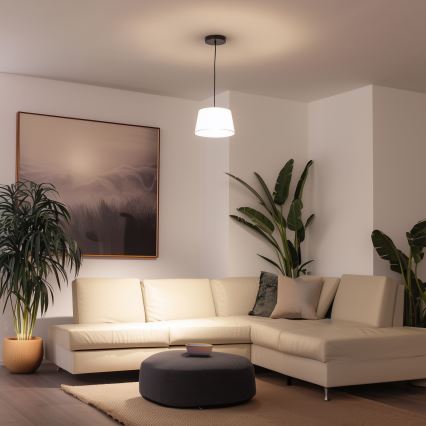 Brilagi - LED lestenec na vrvici CERIA 1xE27/40W/230V premer 25 cm bela