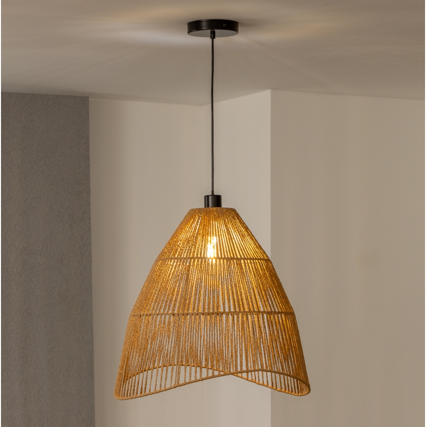Brilagi - LED lestenec na vrvici CERIA BOHO 1xE27/40W/230V pr. 50 cm rjav