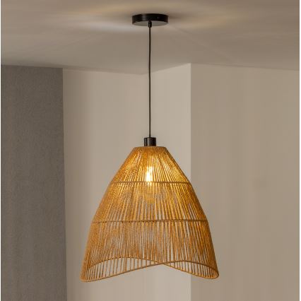 Brilagi - LED lestenec na vrvici CERIA BOHO 1xE27/40W/230V pr. 70 cm rjava