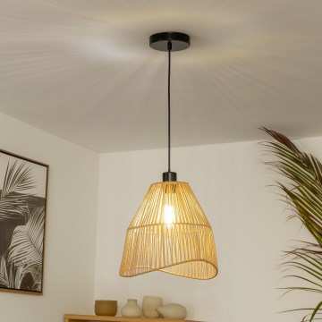 Brilagi - LED lestenec na vrvici CERIA BOHO 1xE27/40W/230V premer 30 cm rjava