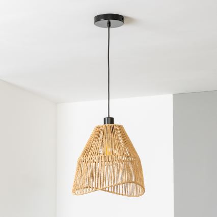 Brilagi - LED lestenec na vrvici CERIA BOHO 1xE27/40W/230V premer 30 cm rjava