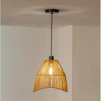 Brilagi - LED lestenec na vrvici CERIA BOHO 1xE27/40W/230V premer 30 cm rjava