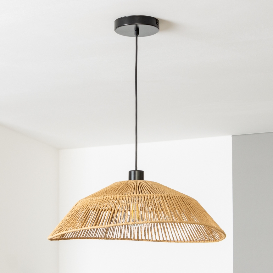 Brilagi - LED lestenec na vrvici CERIA BOHO 1xE27/40W/230V premer 50 cm rjave barve