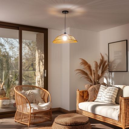 Brilagi - LED lestenec na vrvici CERIA BOHO 1xE27/40W/230V premer 50 cm rjave barve