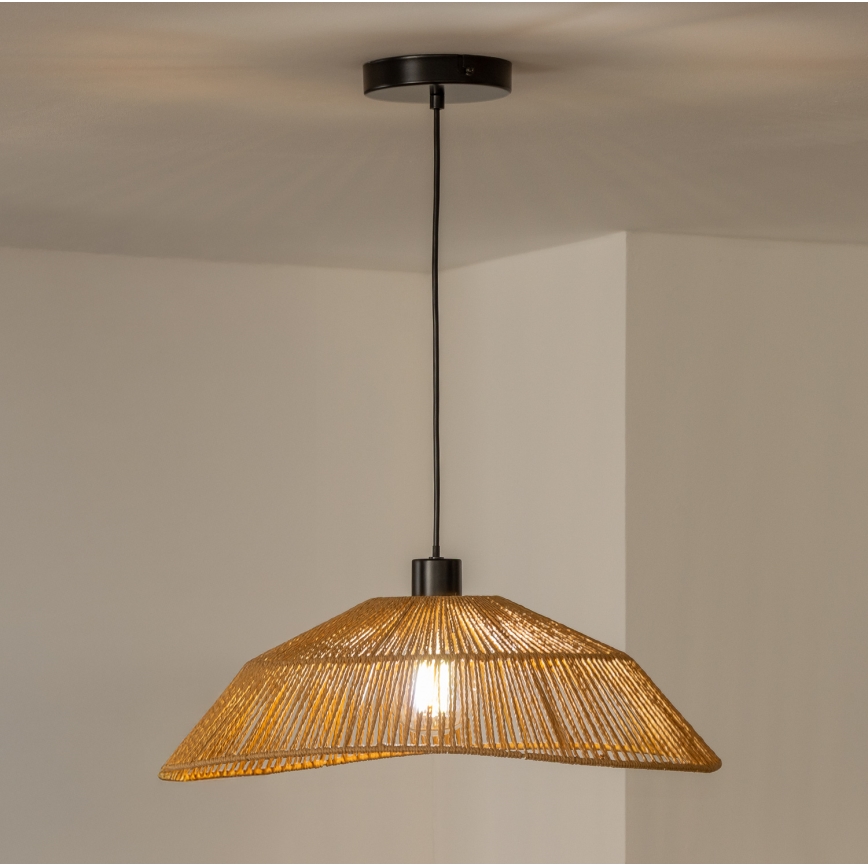 Brilagi - LED lestenec na vrvici CERIA BOHO 1xE27/40W/230V premer 50 cm rjave barve