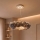 Brilagi - LED lestenec na vrvici FEATHER 3xE27/40W/230V + 3xLED/3W, premer 50 cm, siva