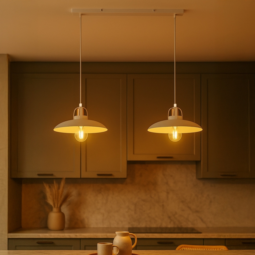 Brilagi - LED Lestenec na vrvici FLAMENGO 2xE27/60W/230V bela