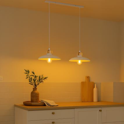 Brilagi - LED Lestenec na vrvici FLAMENGO 2xE27/60W/230V bela