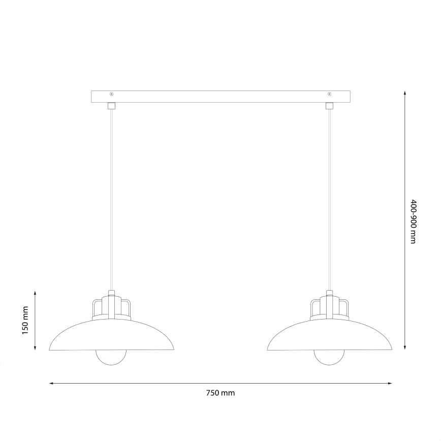 Brilagi - LED Lestenec na vrvici FLAMENGO 2xE27/60W/230V modra