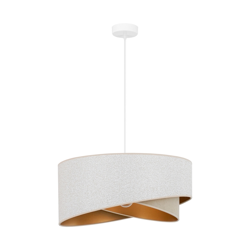 Brilagi - LED Lestenec na vrvici LYRA 1xE27/15W/230V bela/bež/zlata