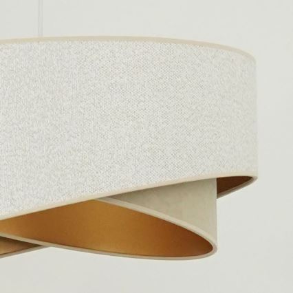 Brilagi - LED Lestenec na vrvici LYRA 1xE27/15W/230V bela/bež/zlata
