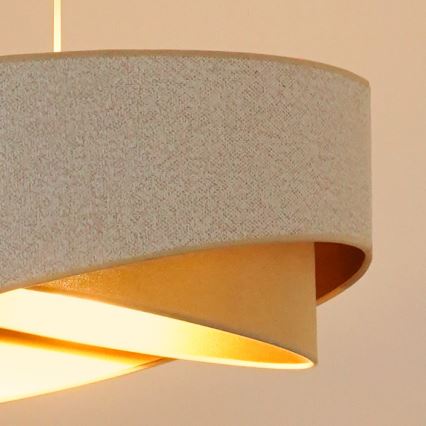 Brilagi - LED Lestenec na vrvici LYRA 1xE27/15W/230V bela/bež/zlata