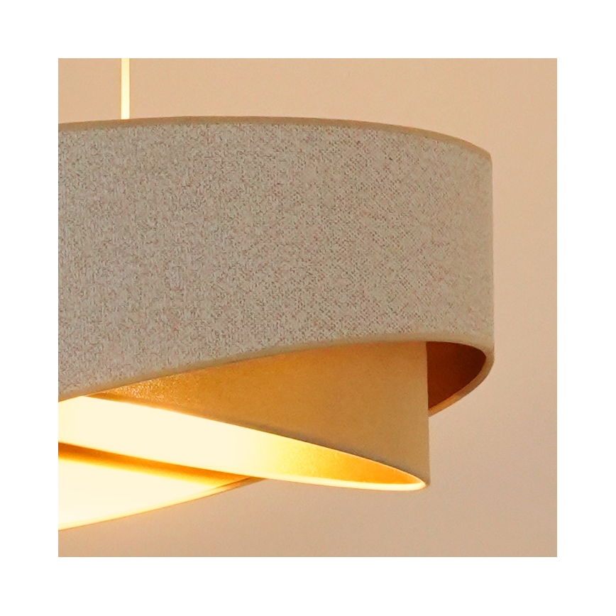 Brilagi - LED Lestenec na vrvici LYRA 1xE27/15W/230V bela/bež/zlata