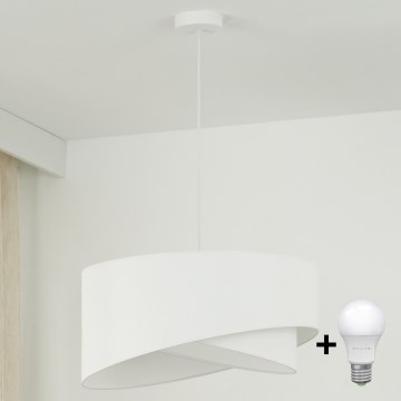 Brilagi - LED Lestenec na vrvici LYRA 1xE27/15W/230V bela