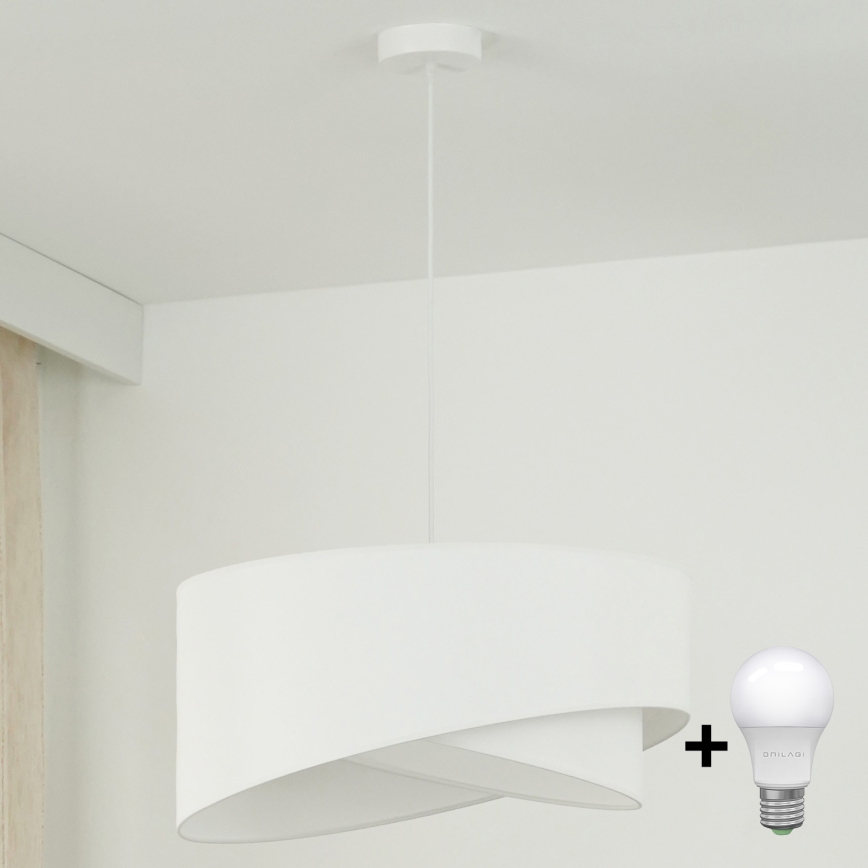 Brilagi - LED Lestenec na vrvici LYRA 1xE27/15W/230V bela