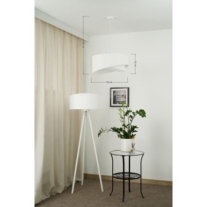 Brilagi - LED Lestenec na vrvici LYRA 1xE27/15W/230V bela