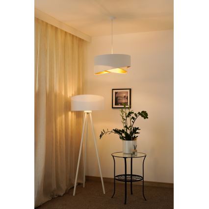 Brilagi - LED Lestenec na vrvici LYRA 1xE27/15W/230V bela/zlata