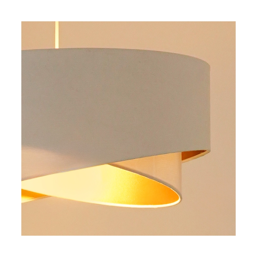Brilagi - LED Lestenec na vrvici LYRA 1xE27/15W/230V bela/zlata