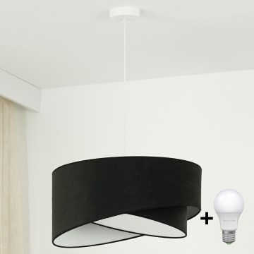Brilagi - LED Lestenec na vrvici LYRA 1xE27/15W/230V črna/bela
