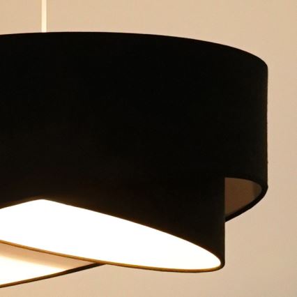 Brilagi - LED Lestenec na vrvici LYRA 1xE27/15W/230V črna/bela