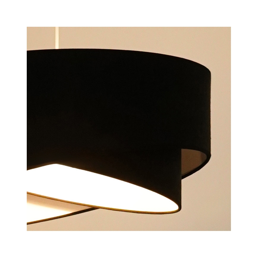 Brilagi - LED Lestenec na vrvici LYRA 1xE27/15W/230V črna/bela